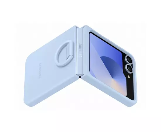 Чехол для мобильного телефона Samsung Silicone Cover with Ring Samsung Galaxy Flip 6 Blue (EF-PF741TLEGUA), изображение 4 Чехол для мобильного телефона Samsung Silicone Cover with Ring Samsung Galaxy Flip 6 Blue (EF-PF741TLEGUA), изображение 4