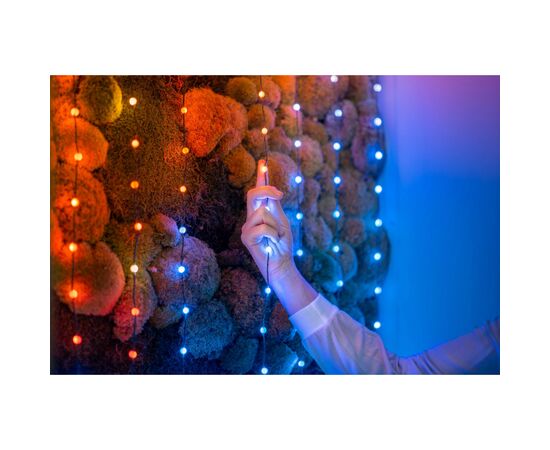 Гирлянда Twinkly Smart LED Strings USB 200 Pearl-shaped RGB LEDs, Green Wire, USB-C 12м (TWKP200RGB-G), изображение 12 Гирлянда Twinkly Smart LED Strings USB 200 Pearl-shaped RGB LEDs, Green Wire, USB-C 12м (TWKP200RGB-G), изображение 12