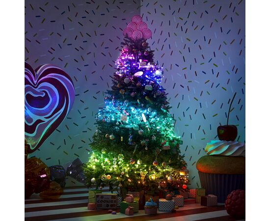 Гирлянда Twinkly Smart LED Dots 200 RGB LED Lights String, Clear Wire, Plug, IP44 10м (TWD200STP-TEU), изображение 10 Гирлянда Twinkly Smart LED Dots 200 RGB LED Lights String, Clear Wire, Plug, IP44 10м (TWD200STP-TEU), изображение 10