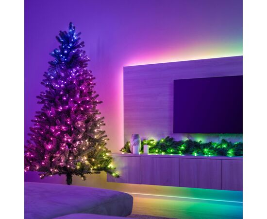 Гирлянда Twinkly Smart LED Dots 200 RGB LED Lights String, Clear Wire, Plug, IP44 10м (TWD200STP-TEU), изображение 6 Гирлянда Twinkly Smart LED Dots 200 RGB LED Lights String, Clear Wire, Plug, IP44 10м (TWD200STP-TEU), изображение 6