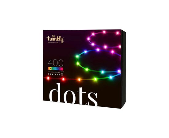 Гирлянда Twinkly Smart LED, Dots 400 RGB LED Lights String Black Wire Plug IP44 20м (TWD400STP-BEU), изображение 10 Гирлянда Twinkly Smart LED, Dots 400 RGB LED Lights String Black Wire Plug IP44 20м (TWD400STP-BEU), изображение 10