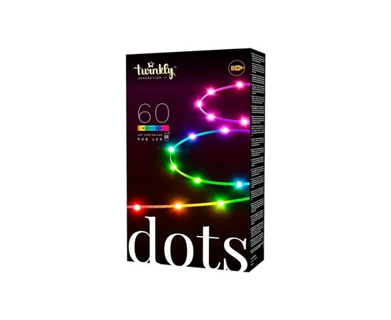 Гирлянда Twinkly Smart LED Dots 60 RGB LED Lights String Clear Wire USB-A IP20 3м (TWD060STP-T), изображение 3 Гирлянда Twinkly Smart LED Dots 60 RGB LED Lights String Clear Wire USB-A IP20 3м (TWD060STP-T), изображение 3