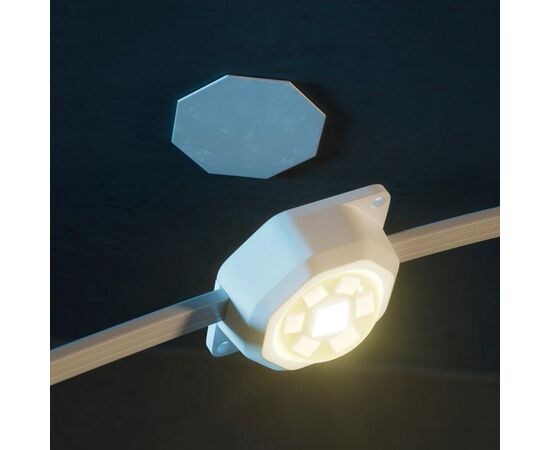 Гирлянда Twinkly Smart LED Permanent Light 72 RGB LED String, White Wire, Plug F, IP65 (TWPL072STP-TEU), изображение 2 Гирлянда Twinkly Smart LED Permanent Light 72 RGB LED String, White Wire, Plug F, IP65 (TWPL072STP-TEU), изображение 2