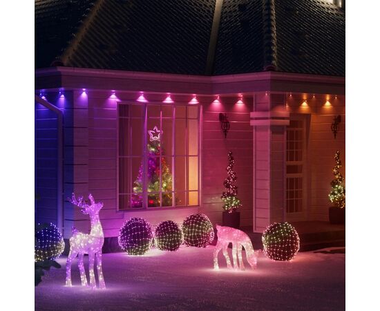 Гирлянда Twinkly Smart LED Permanent Light 72 RGB LED String, White Wire, Plug F, IP65 (TWPL072STP-TEU), изображение 4 Гирлянда Twinkly Smart LED Permanent Light 72 RGB LED String, White Wire, Plug F, IP65 (TWPL072STP-TEU), изображение 4