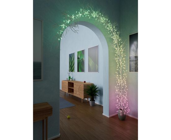 Гирлянда Twinkly Smart LED Strings USB 100 Candle-shaped RGB LEDs, Green Wire, USB-C, 6м (TWKC100RGB-G), изображение 10 Гирлянда Twinkly Smart LED Strings USB 100 Candle-shaped RGB LEDs, Green Wire, USB-C, 6м (TWKC100RGB-G), изображение 10