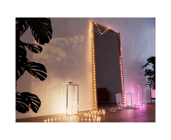 Гирлянда Twinkly Smart LED Strings USB 200 Candle-shaped RGB LEDs, Green Wire, USB-C 12м (TWKC200RGB-G), изображение 3 Гирлянда Twinkly Smart LED Strings USB 200 Candle-shaped RGB LEDs, Green Wire, USB-C 12м (TWKC200RGB-G), изображение 3