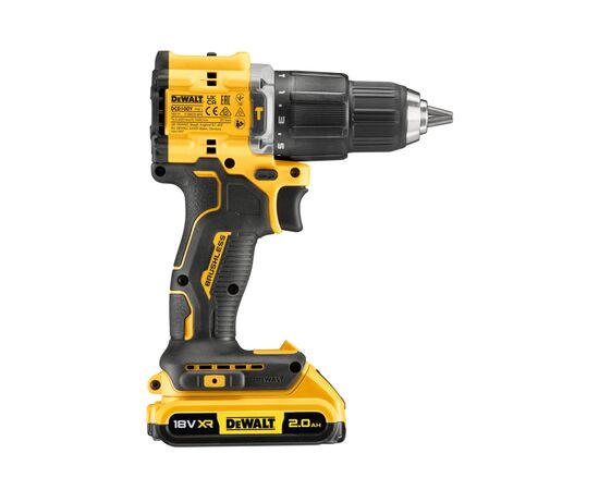 Шуруповерт DeWALT ударный XR Li-Ion 18 В 2 Ач, 68 Нм, 0-450/0-1650 об/мин,TSTAK (DCD100YD2T), изображение 3 Шуруповерт DeWALT ударный XR Li-Ion 18 В 2 Ач, 68 Нм, 0-450/0-1650 об/мин,TSTAK (DCD100YD2T), изображение 3