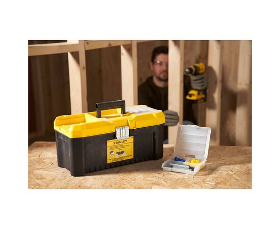 Ящик для інструментів DeWALT ESSENTIA", 406 х 205 х 195 мм (16"), пластиковий (STST75785-1), зображення 4 Ящик для інструментів DeWALT ESSENTIA", 406 х 205 х 195 мм (16"), пластиковий (STST75785-1), зображення 4
