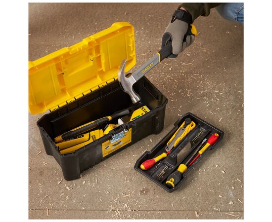 Ящик для інструментів DeWALT ESSENTIA", 406 х 205 х 195 мм (16"), пластиковий (STST75785-1), зображення 5 Ящик для інструментів DeWALT ESSENTIA", 406 х 205 х 195 мм (16"), пластиковий (STST75785-1), зображення 5