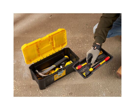 Ящик для інструментів DeWALT ESSENTIA", 406 х 205 х 195 мм (16"), пластиковий (STST75785-1), зображення 6 Ящик для інструментів DeWALT ESSENTIA", 406 х 205 х 195 мм (16"), пластиковий (STST75785-1), зображення 6