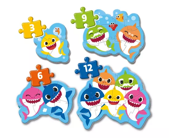 Пазл Clementoni 4 в 1 Baby Shark, серія My First Puzzles (20828), зображення 4 Пазл Clementoni 4 в 1 Baby Shark, серія My First Puzzles (20828), зображення 4