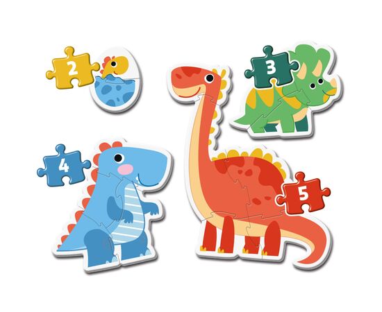 Пазл Clementoni 4 в 1 Dinosaurs, серия My First Puzzles (20834), изображение 2 Пазл Clementoni 4 в 1 Dinosaurs, серия My First Puzzles (20834), изображение 2
