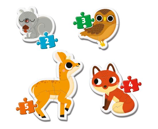 Пазл Clementoni 4 в 1 Forest Animals, серия My First Puzzles (20814), изображение 2 Пазл Clementoni 4 в 1 Forest Animals, серия My First Puzzles (20814), изображение 2