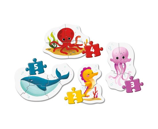 Пазл Clementoni 4 в 1 Sea Life, серия My First Puzzles (20835), изображение 2 Пазл Clementoni 4 в 1 Sea Life, серия My First Puzzles (20835), изображение 2