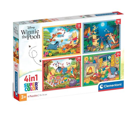 Пазл Clementoni 4 в 1 Winnie the Pooh, 12,16,20 та 24 елементи (21514)