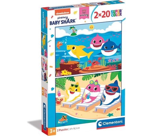 Пазл Clementoni Baby Shark, 2 шт по 20 елементів (24777)