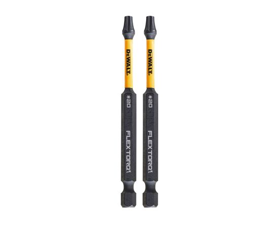 Бита для шуруповерта DeWALT IMPACT TORSION, T20, L 89 мм., 2 шт (DT70568T), изображение 3 Бита для шуруповерта DeWALT IMPACT TORSION, T20, L 89 мм., 2 шт (DT70568T), изображение 3