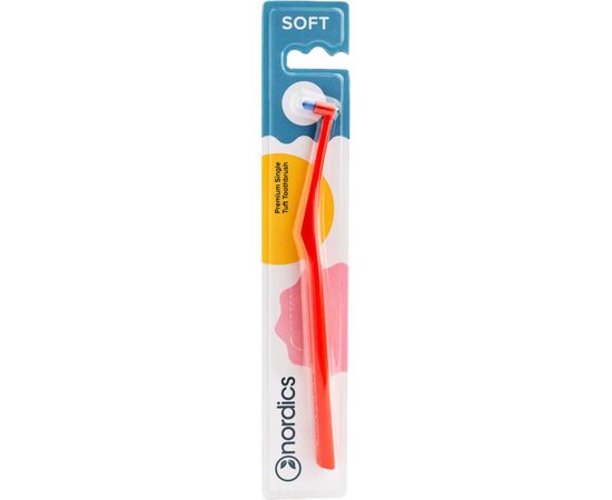 Зубная щетка Nordics Single Tuft Soft Red Монопучковая (3800501908075)