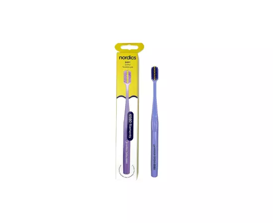 Зубная щетка Nordics 6580 Ortho Soft Purple Ортодонтическая (3800501908013)