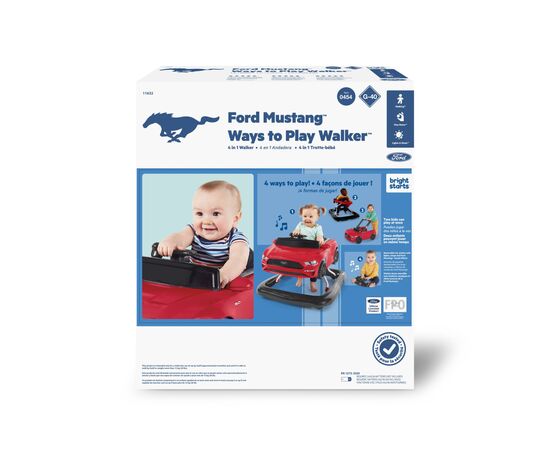 Ходунки Bright Starts 4 в 1 "Ways to Play Walker Ford Mustang" (11632), изображение 8 Ходунки Bright Starts 4 в 1 "Ways to Play Walker Ford Mustang" (11632), изображение 8