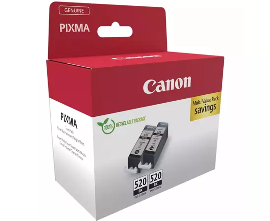 Картридж Canon PGI-520 Black Double pack, carton (2932B019), изображение 2 Картридж Canon PGI-520 Black Double pack, carton (2932B019), изображение 2