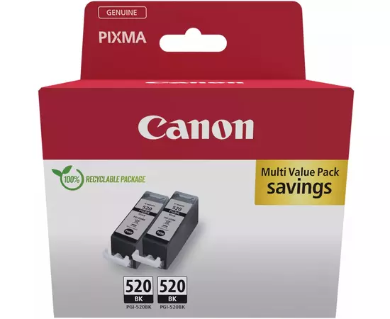 Картридж Canon PGI-520 Black Double pack, carton (2932B019)