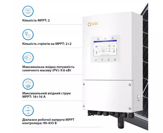 Солнечный инвертор Solis S6 6kW (S6-EH1P6K-L-PLUS), изображение 3 Солнечный инвертор Solis S6 6kW (S6-EH1P6K-L-PLUS), изображение 3