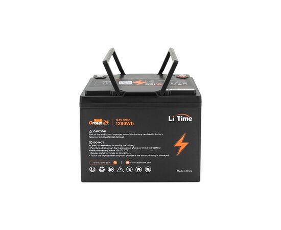 Батарея LiFePo4 Litime 12.8V-100Ah 1280Wh (Li-Time-GR24-12.8-100), изображение 2 Батарея LiFePo4 Litime 12.8V-100Ah 1280Wh (Li-Time-GR24-12.8-100), изображение 2