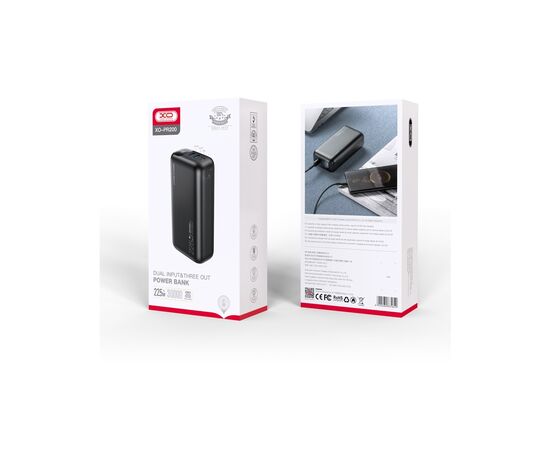 Батарея универсальная XO 30000mAh, PD/20W, QC/22.5W, black (PR200_Black), изображение 2 Батарея универсальная XO 30000mAh, PD/20W, QC/22.5W, black (PR200_Black), изображение 2