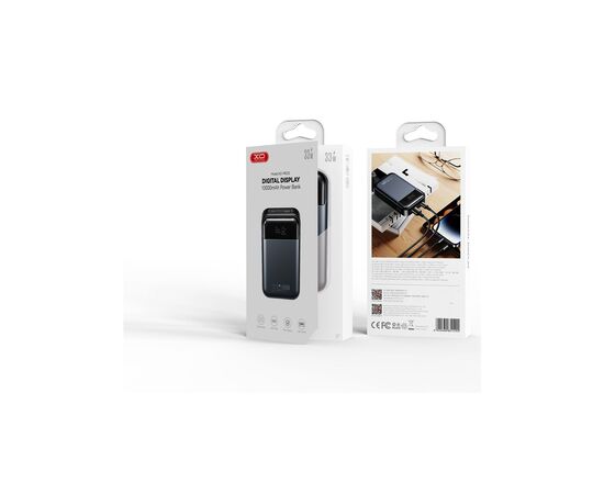 Батарея универсальная XO 10000mAh, PD/30W, QC/22.5W, PPS/33W, black (PR232_Black), изображение 5 Батарея универсальная XO 10000mAh, PD/30W, QC/22.5W, PPS/33W, black (PR232_Black), изображение 5
