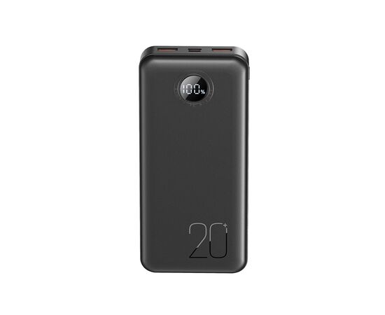 Батарея універсальна XO 20000mAh, PD/20W, QC/22.5W, black (PR239_Black)