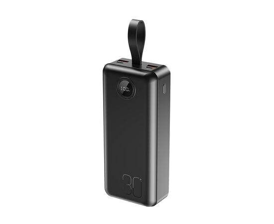 Батарея універсальна XO 30000mAh, PD/20W, QC/22.5W, with light, black (PR240_Black)