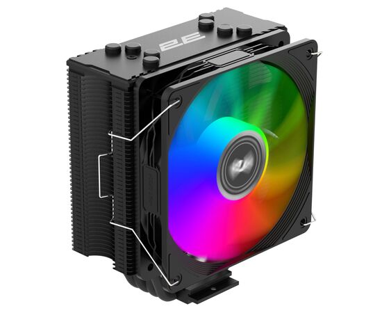 Кулер до процесора 2E GAMING Air Cool ACN120B-ARGB, LGA1700, 1200, 115x, 1366, AM5, AM4, AM3, AM3+, AM2 ,AM2+, FM2, FM (2E-ACN120B-ARGB)