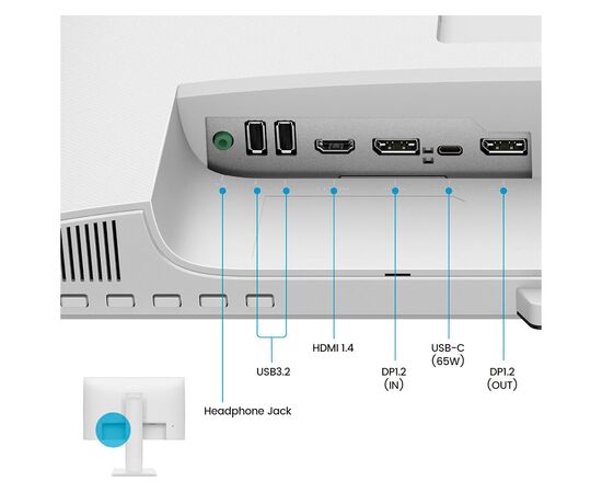 Монитор BenQ GW2486TC WHITE, изображение 10 Монитор BenQ GW2486TC WHITE, изображение 10