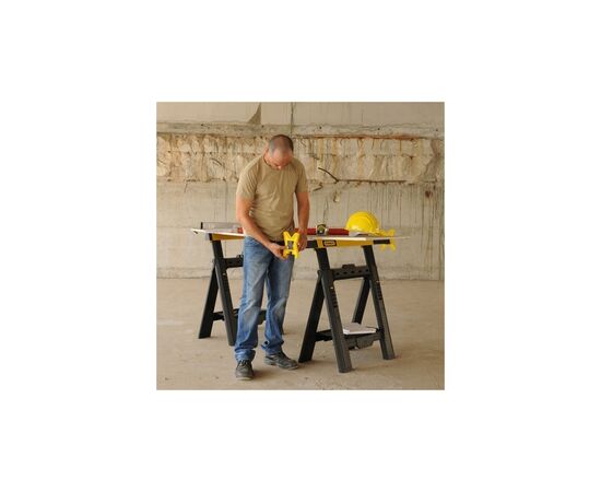 Верстак Stanley козлы складные 2 шт., 693x105x815 мм, мак 454 кг (STST1-70713), изображение 4 Верстак Stanley козлы складные 2 шт., 693x105x815 мм, мак 454 кг (STST1-70713), изображение 4