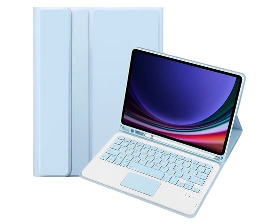 Чехол для планшета BeCover Keyboard+TouchPad Samsung Tab S9 (SM-X710/SM-X716)/S9 FE (SM-X510/SM-X516B) 11.0" Light Blue (712420), изображение 2 Чехол для планшета BeCover Keyboard+TouchPad Samsung Tab S9 (SM-X710/SM-X716)/S9 FE (SM-X510/SM-X516B) 11.0" Light Blue (712420), изображение 2