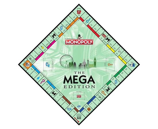 Настольная игра Winning Moves The Mega Edition Monopoly (2459), изображение 3 Настольная игра Winning Moves The Mega Edition Monopoly (2459), изображение 3