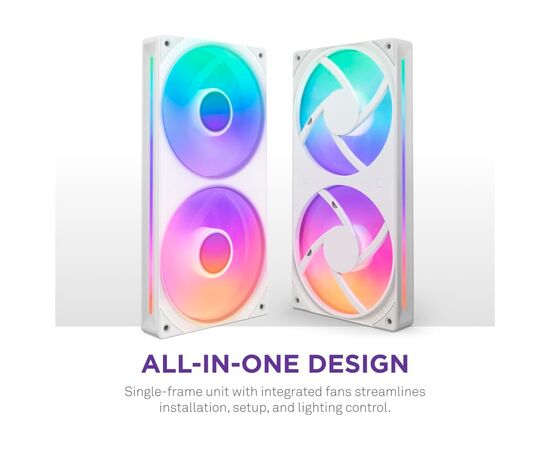 Кулер для корпуса NZXT F280 RGB Core Fan (Single Frame) - White (RF-U28HF-W1), изображение 8 Кулер для корпуса NZXT F280 RGB Core Fan (Single Frame) - White (RF-U28HF-W1), изображение 8