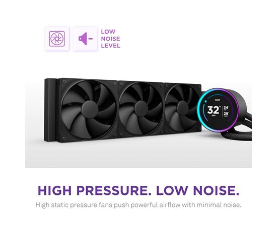 Система жидкостного охлаждения NZXT Kraken Elite 360mm AIO (RL-KN36E-B2), изображение 11 Система жидкостного охлаждения NZXT Kraken Elite 360mm AIO (RL-KN36E-B2), изображение 11