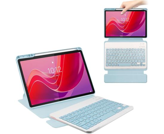 Чехол для планшета BeCover 360° Rotatable + Keyboard Lenovo Tab M11 (2024) TB-TB330FU/Xiaoxin Pad 11 (2024) 11" Light Blue (712410), изображение 2 Чехол для планшета BeCover 360° Rotatable + Keyboard Lenovo Tab M11 (2024) TB-TB330FU/Xiaoxin Pad 11 (2024) 11" Light Blue (712410), изображение 2