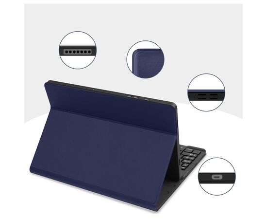 Чохол до планшета BeCover Keyboard+TouchPad Samsung Tab S9 (SM-X710/SM-X716)/S9 FE (SM-X510/SM-X516B) 11.0" Deep Blue (712418), зображення 3 Чохол до планшета BeCover Keyboard+TouchPad Samsung Tab S9 (SM-X710/SM-X716)/S9 FE (SM-X510/SM-X516B) 11.0" Deep Blue (712418), зображення 3