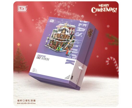 Конструктор LOZ mini Різдвяна кав'ярня без фігурок (1054), зображення 3