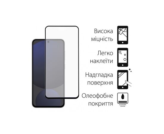 Стекло защитное Dengos Full Glue Samsung Galaxy S24 FE (black) (TGFG-380), изображение 2 Стекло защитное Dengos Full Glue Samsung Galaxy S24 FE (black) (TGFG-380), изображение 2