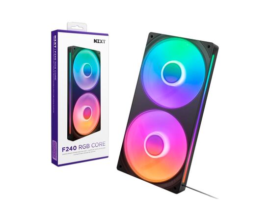 Кулер для корпуса NZXT F240 RGB Core Fan (Single Frame) - Black (RF-U24HF-B1), изображение 7 Кулер для корпуса NZXT F240 RGB Core Fan (Single Frame) - Black (RF-U24HF-B1), изображение 7
