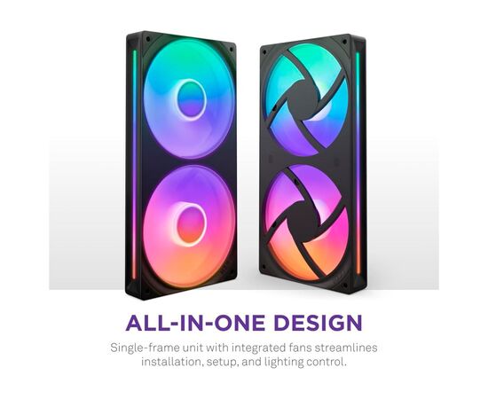 Кулер для корпуса NZXT F240 RGB Core Fan (Single Frame) - Black (RF-U24HF-B1), изображение 8 Кулер для корпуса NZXT F240 RGB Core Fan (Single Frame) - Black (RF-U24HF-B1), изображение 8