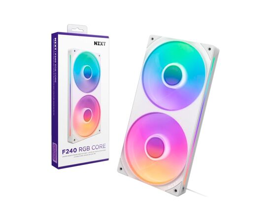 Кулер для корпуса NZXT F240 RGB Core Fan (Single Frame) - White (RF-U24HF-W1), изображение 7 Кулер для корпуса NZXT F240 RGB Core Fan (Single Frame) - White (RF-U24HF-W1), изображение 7