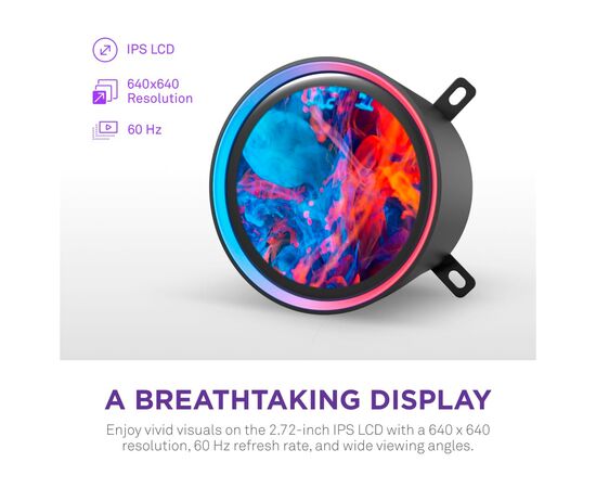 Система жидкостного охлаждения NZXT Kraken Elite RGB 280mm AIO (RL-KR28E-B2), изображение 8 Система жидкостного охлаждения NZXT Kraken Elite RGB 280mm AIO (RL-KR28E-B2), изображение 8