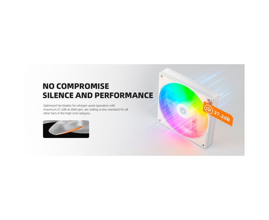 Кулер для корпуса ID-Cooling AS-120-ARGB-W, изображение 9 Кулер для корпуса ID-Cooling AS-120-ARGB-W, изображение 9