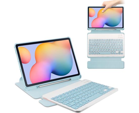 Чохол до планшета BeCover 360° Rotatable + Keyboard Samsung Tab S6 Lite (2024) 10.4" P620/P625/P627 Light Blue (712590), зображення 2 Чохол до планшета BeCover 360° Rotatable + Keyboard Samsung Tab S6 Lite (2024) 10.4" P620/P625/P627 Light Blue (712590), зображення 2