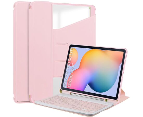 Чехол для планшета BeCover 360° Rotatable + Keyboard Samsung Tab S6 Lite (2024) 10.4" P620/P625/P627 Pink (712591)